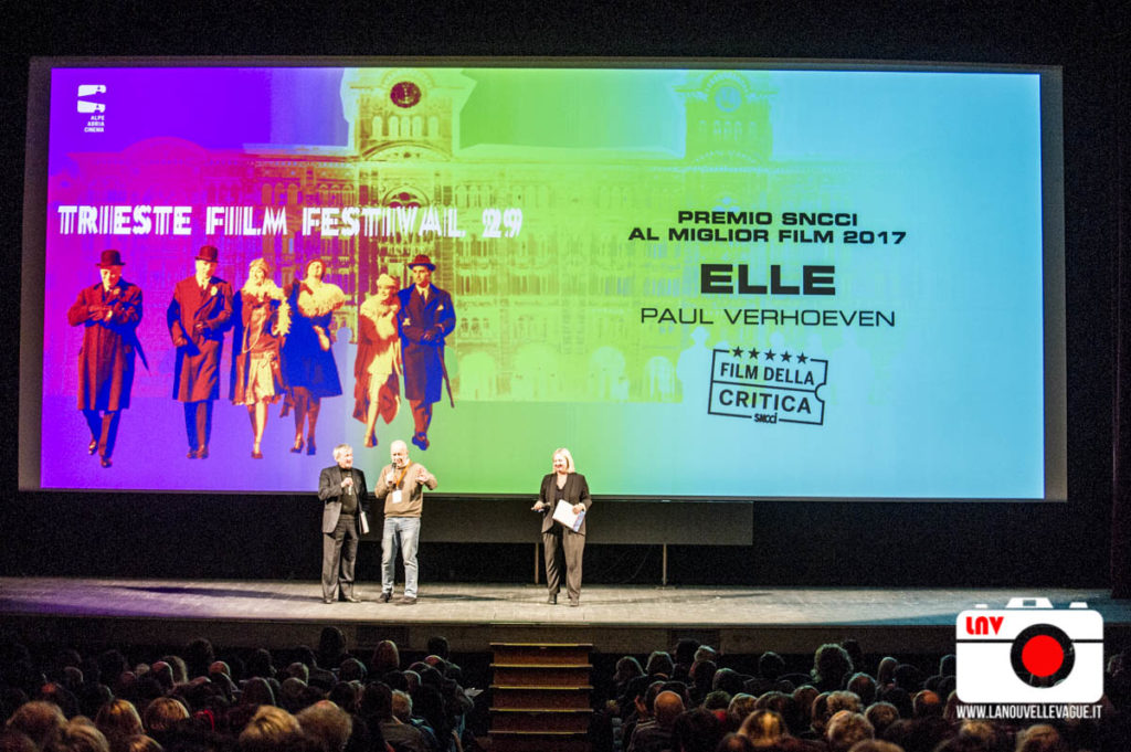 Trieste Film Festival 2018 : l'inaugurazione del 22 gennaio al Politeama Rossetti - Elle di Paul Verhoeven vince il Premio SNCCI